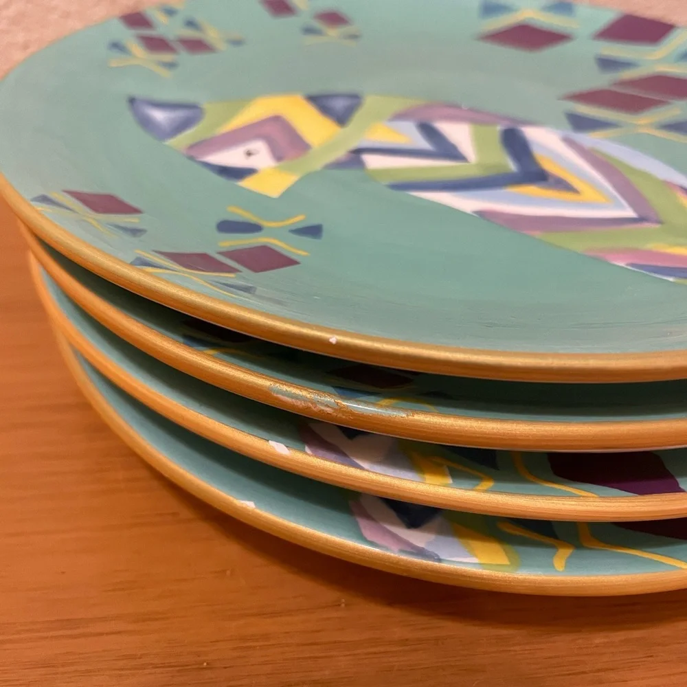 Hand painted Salad Plate set of 12